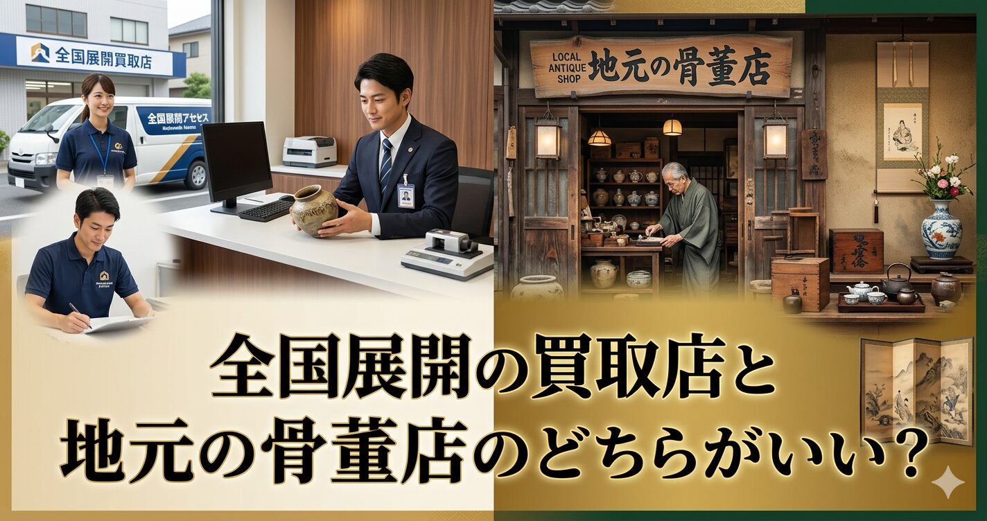 全国展開の買取店と地元の骨董店のどちらがいい？